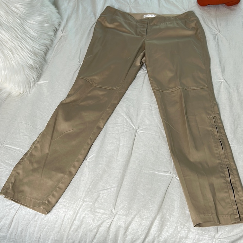 KENAR, NWOT, KHAKI SLACKS W/ leg zippers